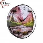 Часы настенные "Река при цветении сакуры"